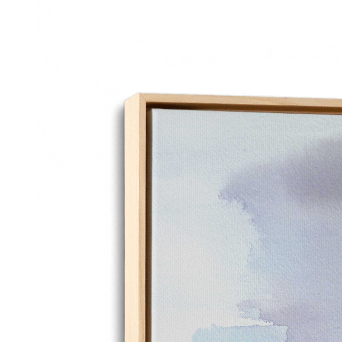 [Color:American Maple], Picture of art in a American Maple frame at an angle