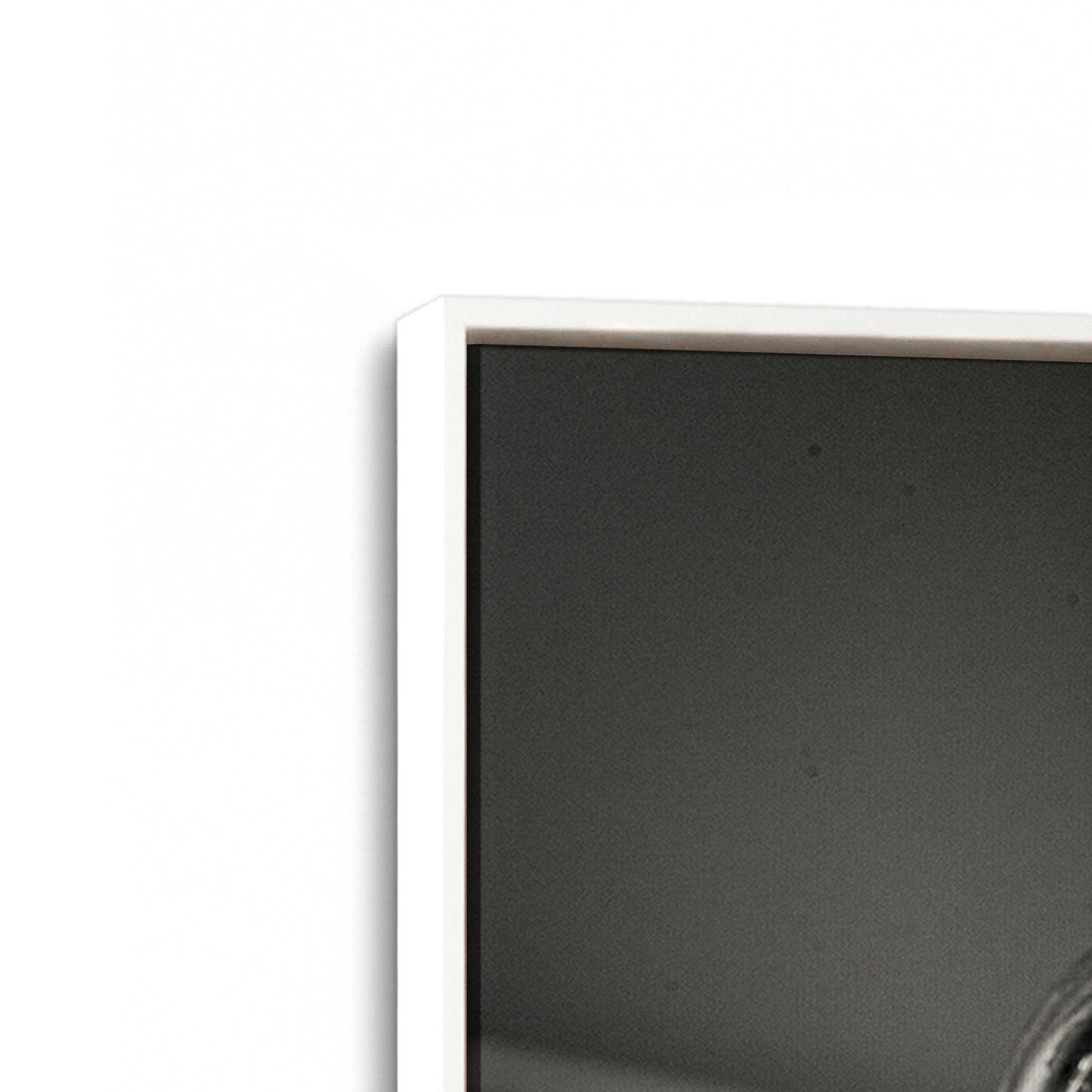 [Color:Opaque White], Picture of art in a White frame at an angle