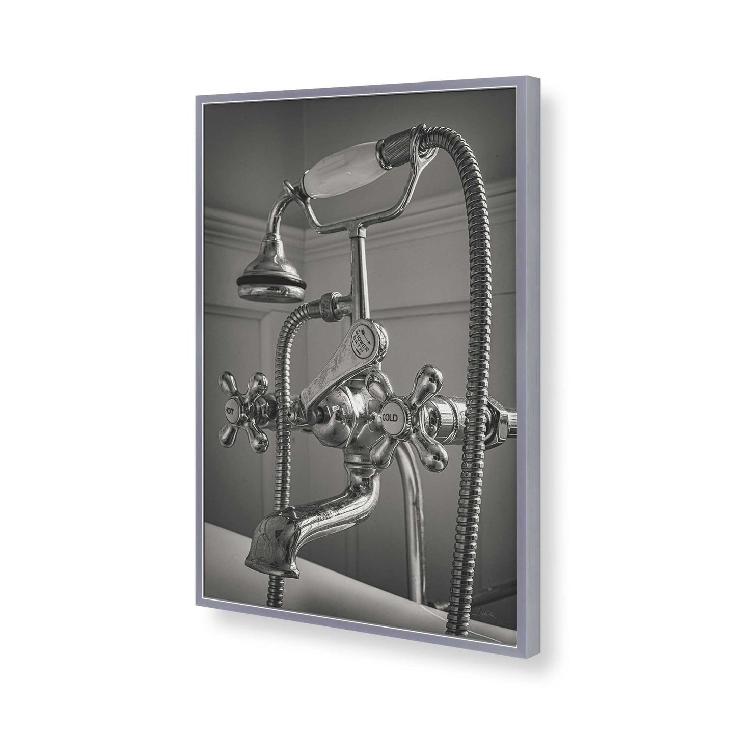 [Color:Polished Chrome], Picture of art in a Polished Chrome frame of the corner
