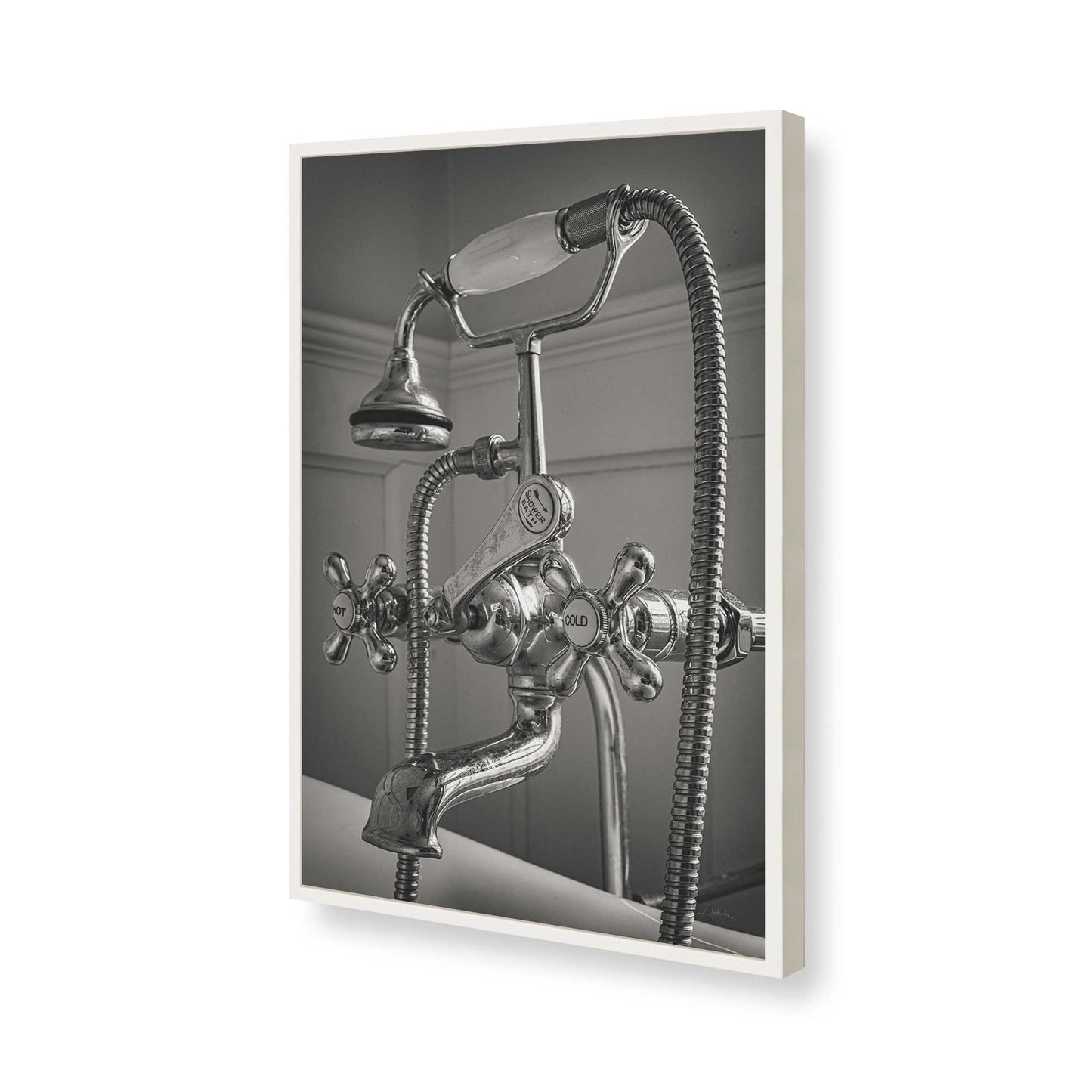 [Color:Opaque White], Picture of art in a Opaque White frame of the corner