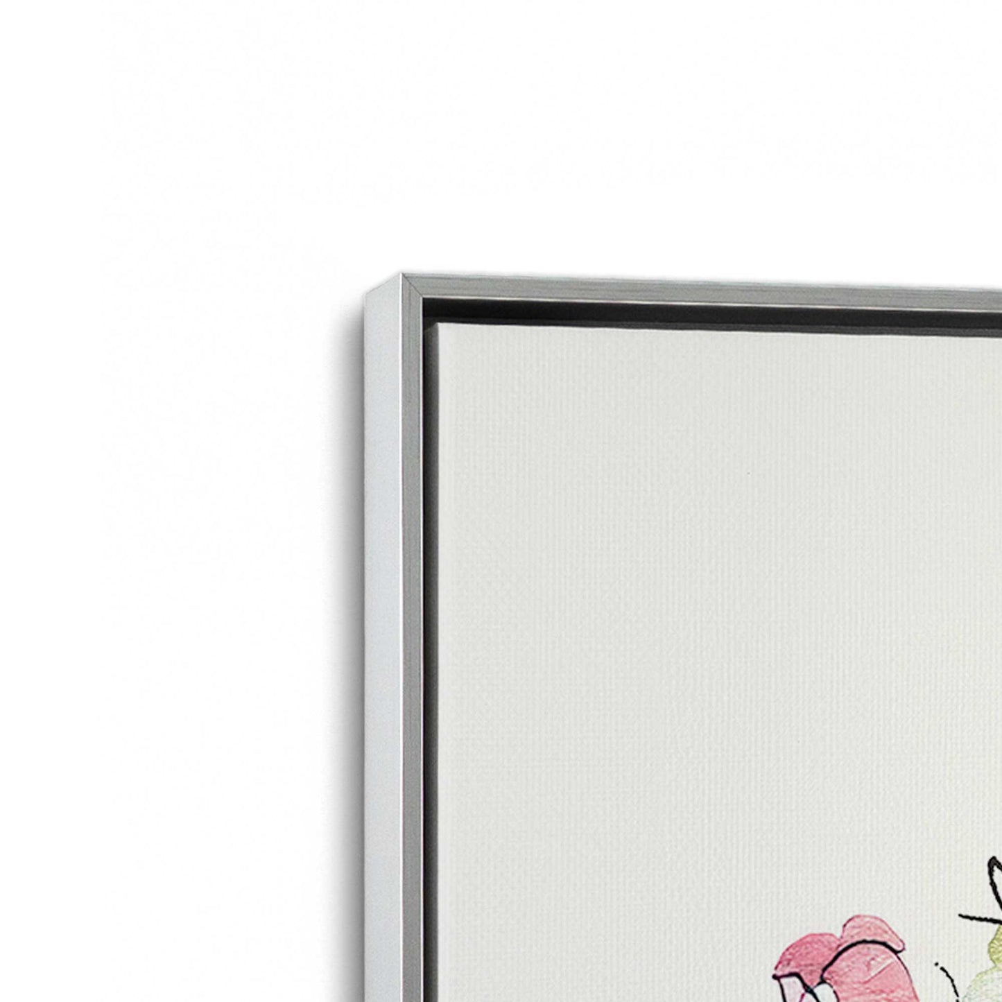 [Color:Polished Chrome], Picture of art in a Polished Chrome frame at an angle