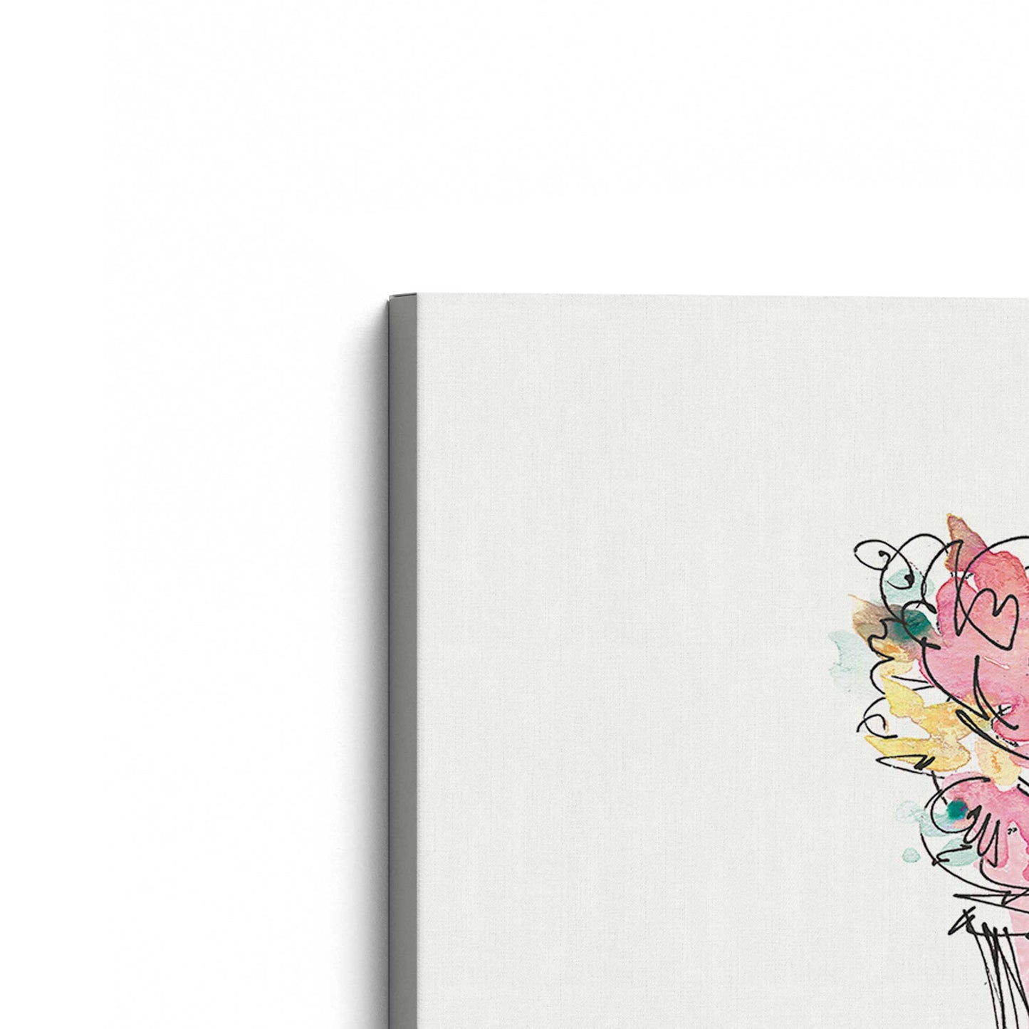 [Color:Stretched Canvas], Picture of the corner of the art