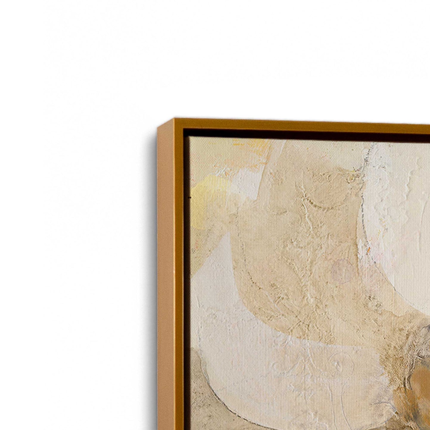[Color:Polished Gold], Picture of art in a Polished Gold frame at an angle