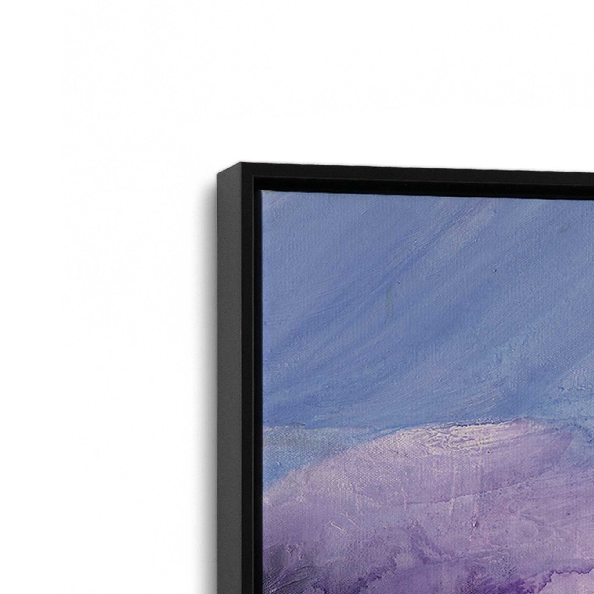 [Color:Satin Black], Picture of art in a Satin Black frame at an angle