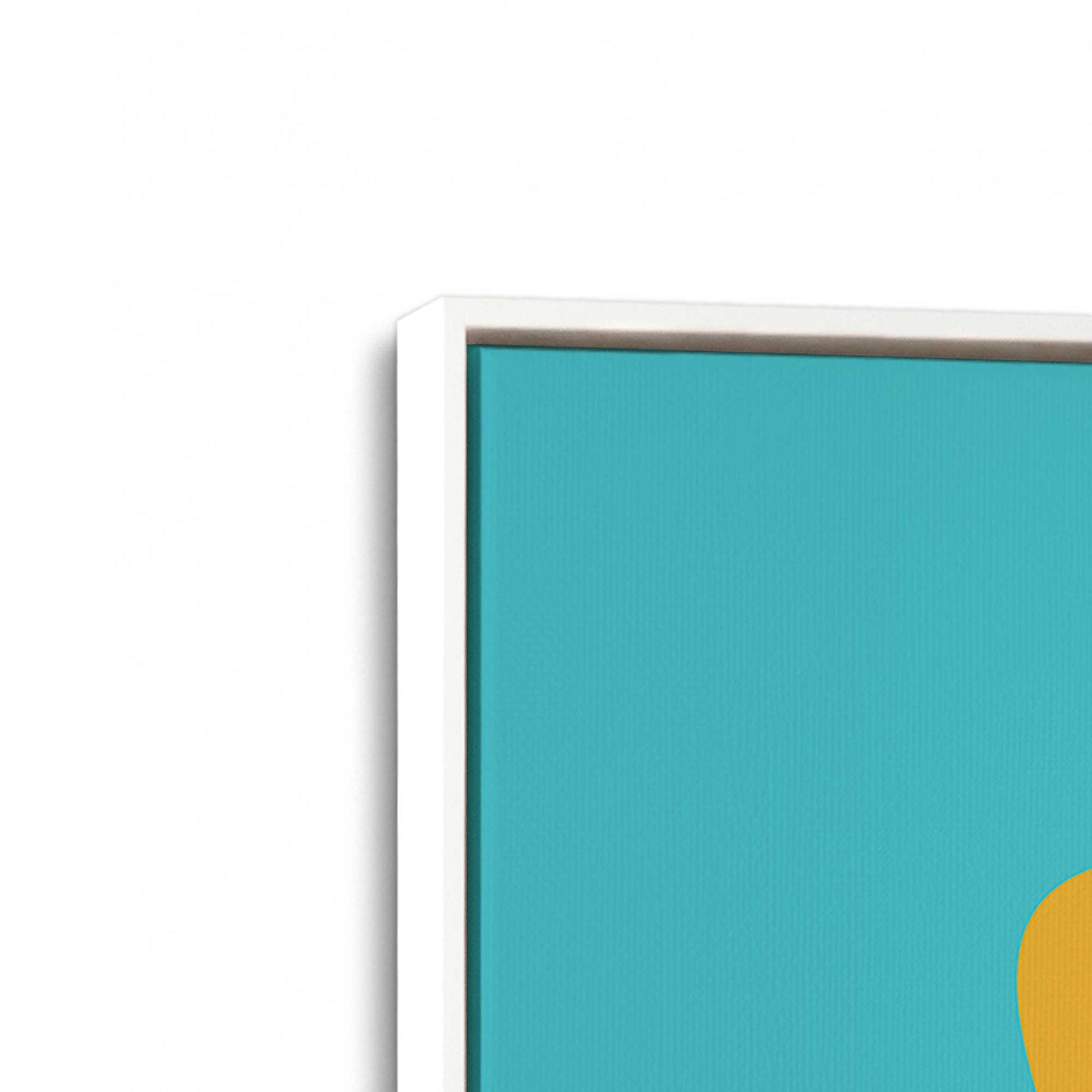 [Color:Opaque White], Picture of art in a White frame at an angle