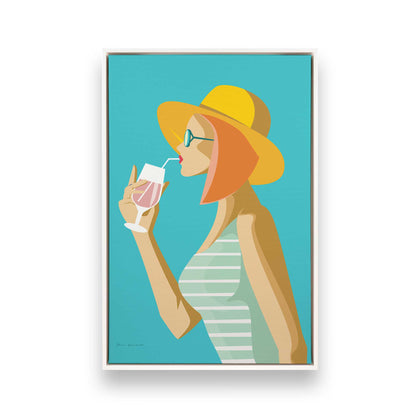 [Color:Opaque White], Picture of art in a White frame