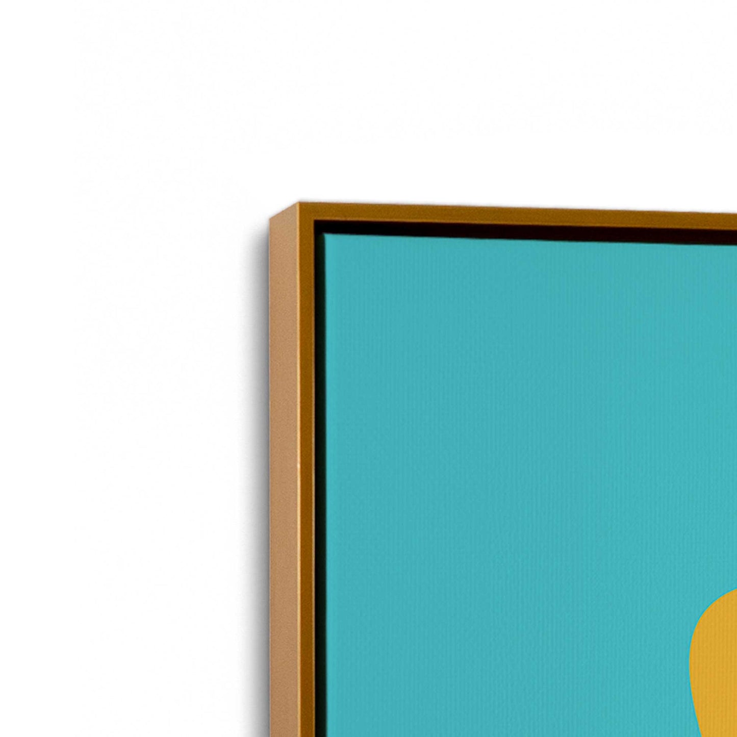 [Color:Polished Gold], Picture of art in a Polished Gold frame at an angle