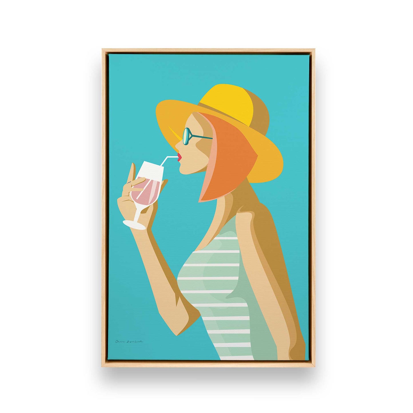 [Color:American Maple], Picture of art in a American Maple frame