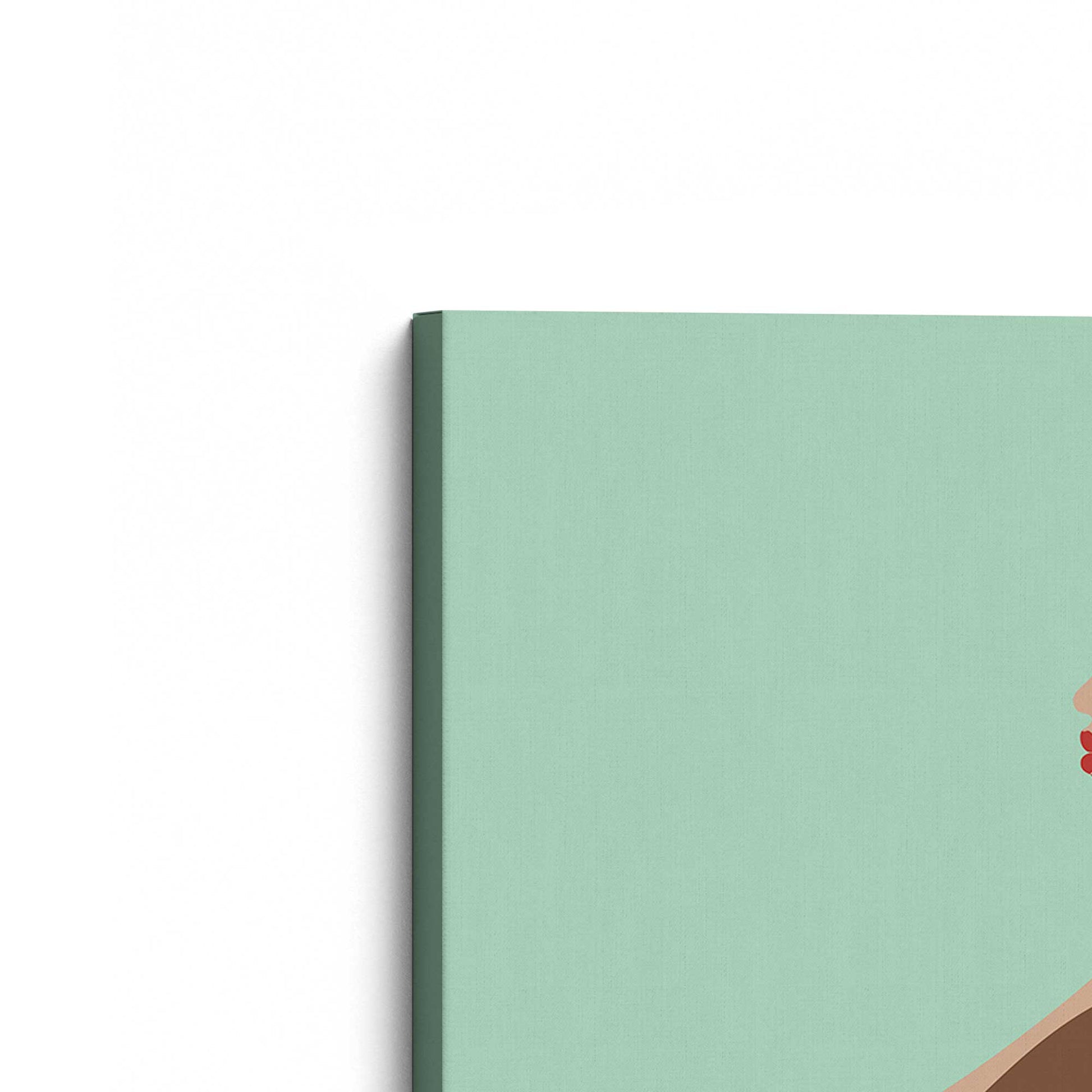 [Color:Stretched Canvas], Picture of the corner of the art