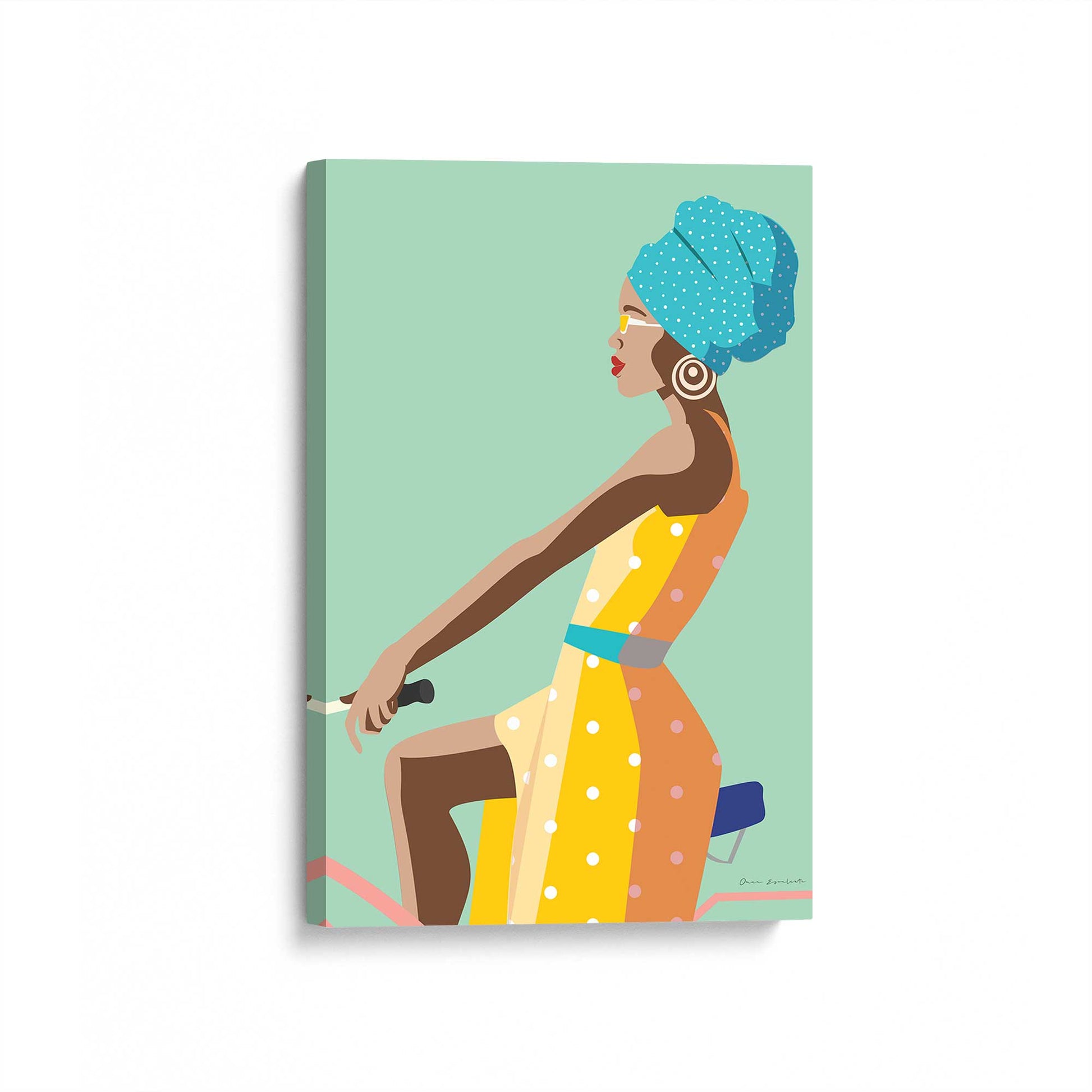 [Color:Stretched Canvas], Picture of art at an angle