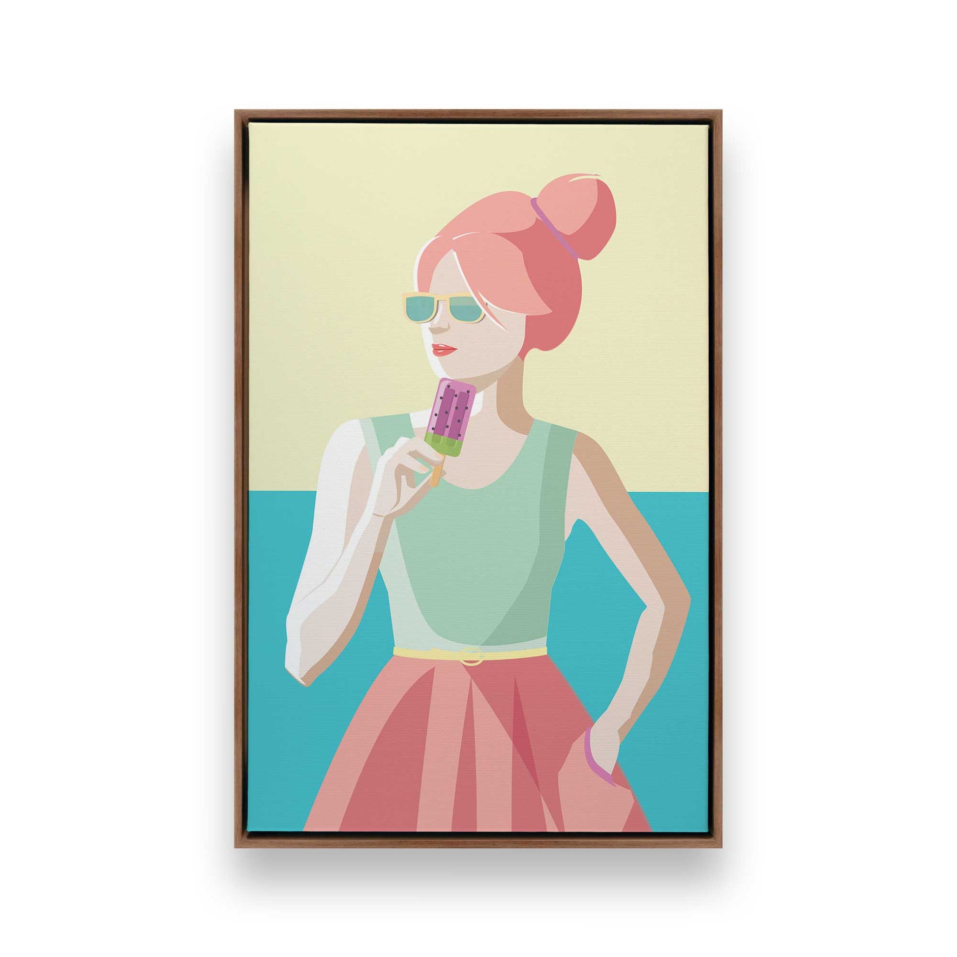 [Color:Walnut], Picture of art in a Walnut frame