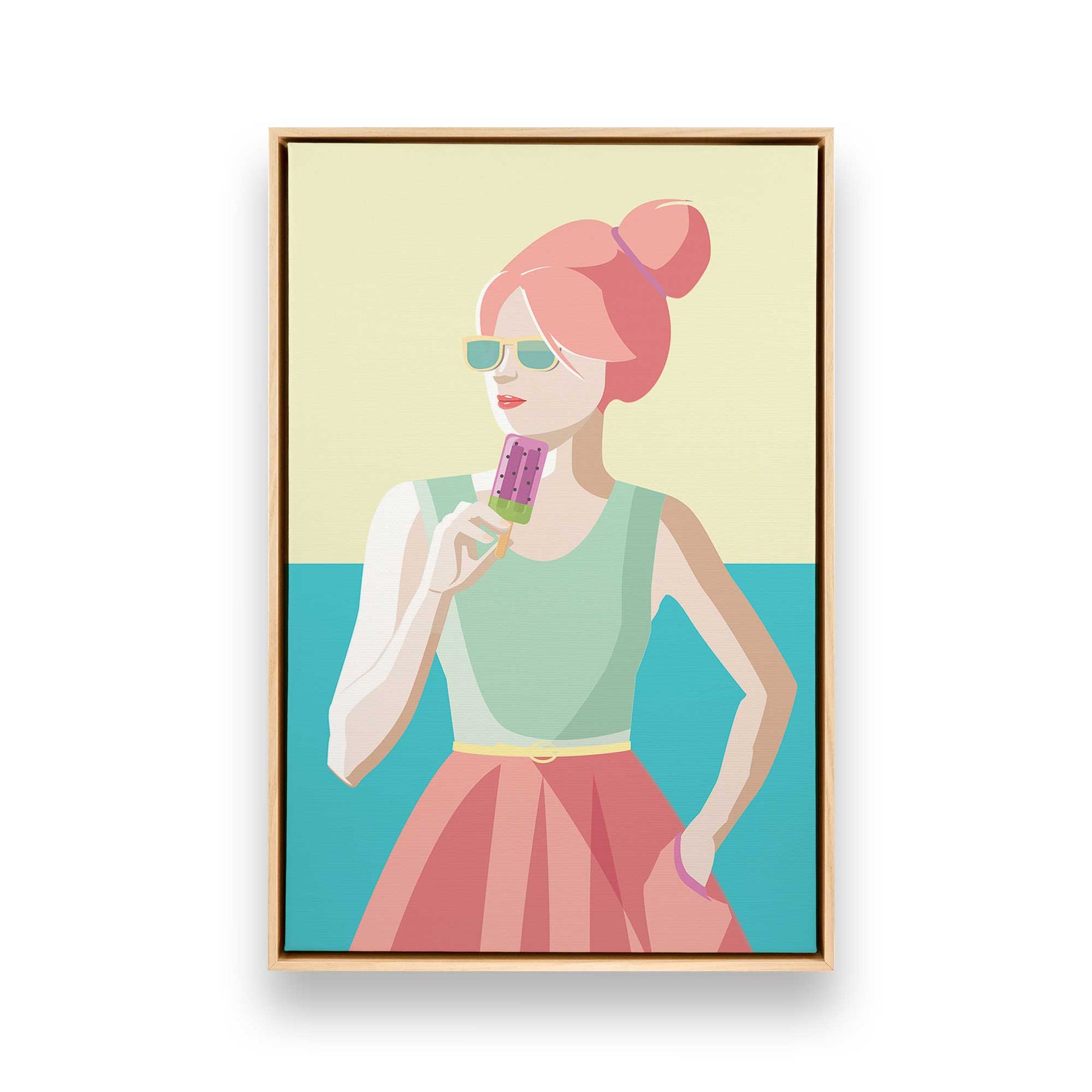 [Color:American Maple], Picture of art in a American Maple frame
