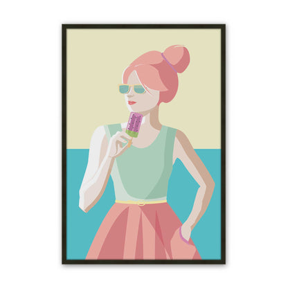 [Color:Satin Black], Picture of art in a Satin Black frame