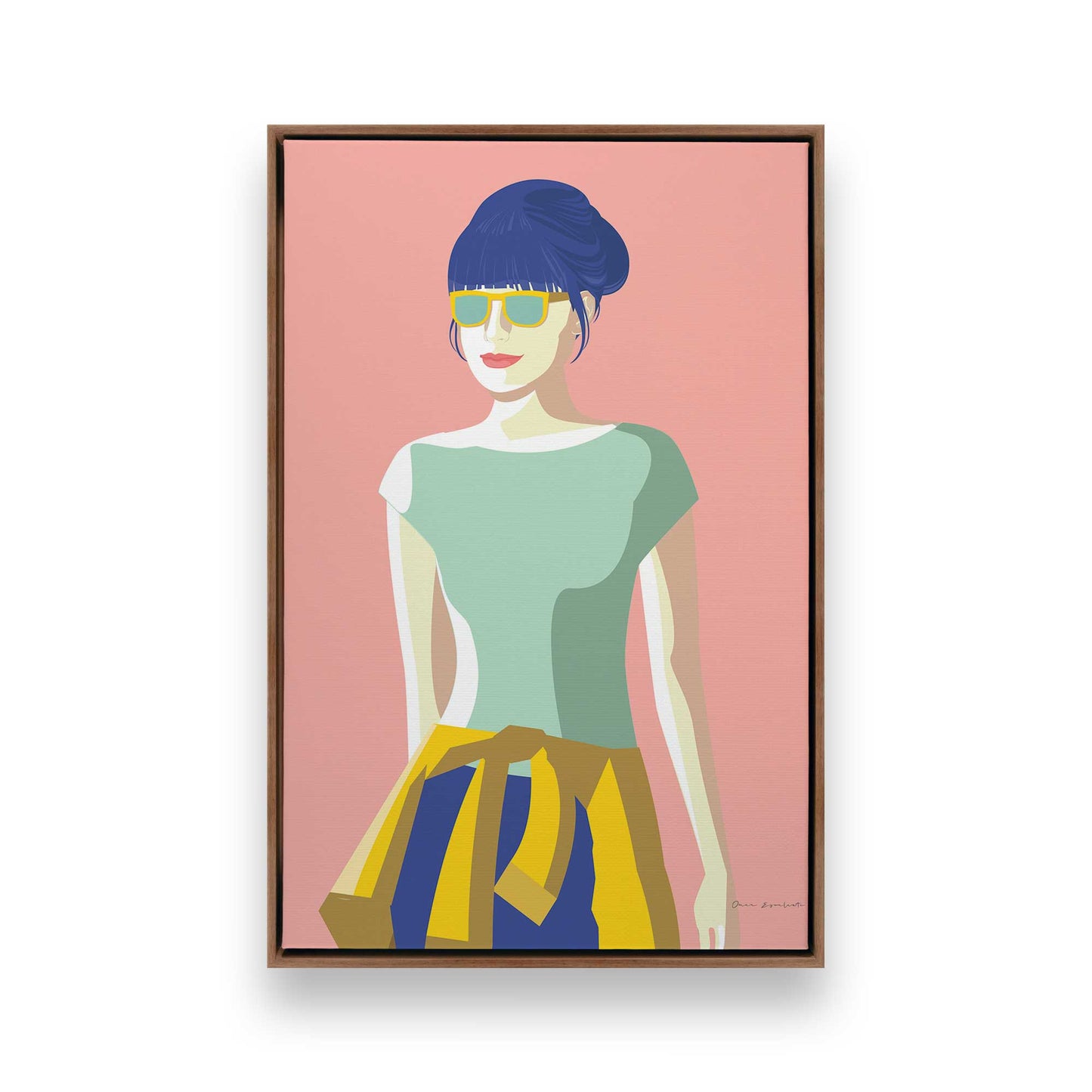 [Color:Walnut], Picture of art in a Walnut frame