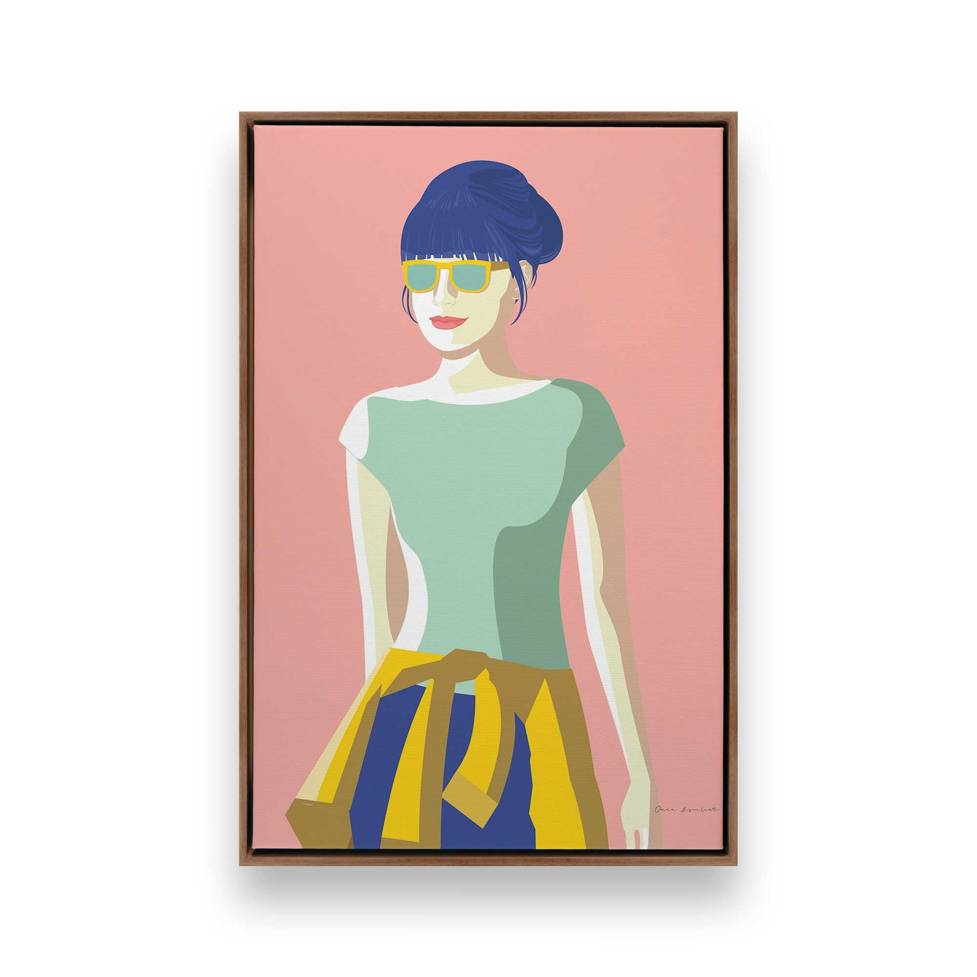 [Color:Walnut], Picture of art in a Walnut frame