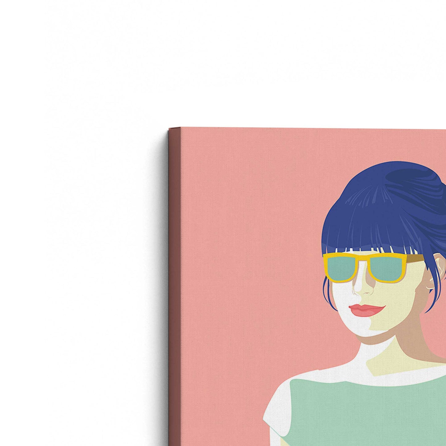 [Color:Stretched Canvas], Picture of the corner of the art