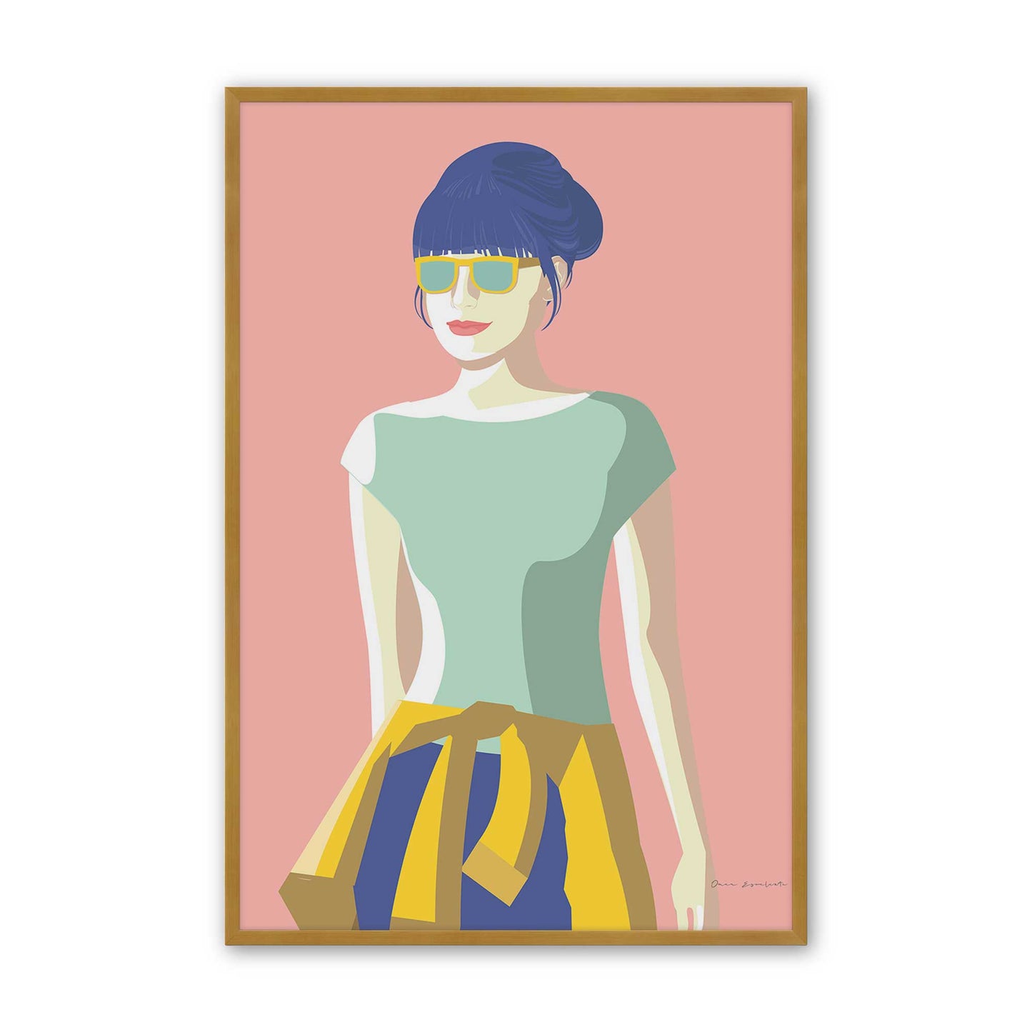 [Color:Polished Gold], Picture of art in a Polished Gold frame