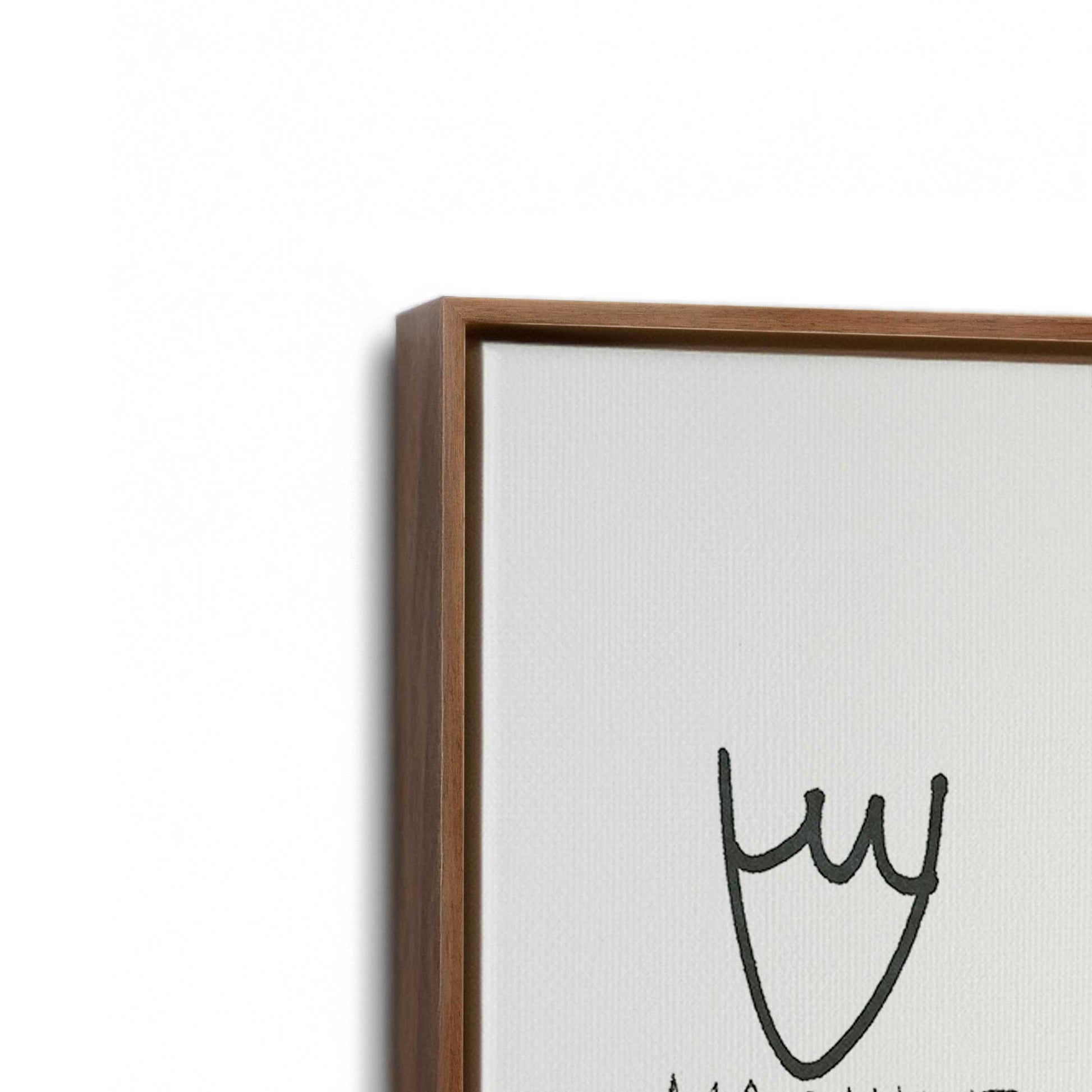 [Color:Walnut], Picture of art in a Walnut frame at an angle