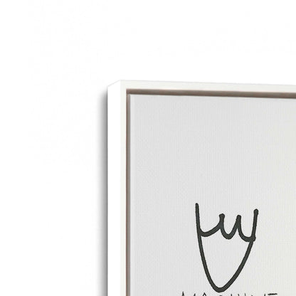 [Color:Opaque White], Picture of art in a White frame at an angle