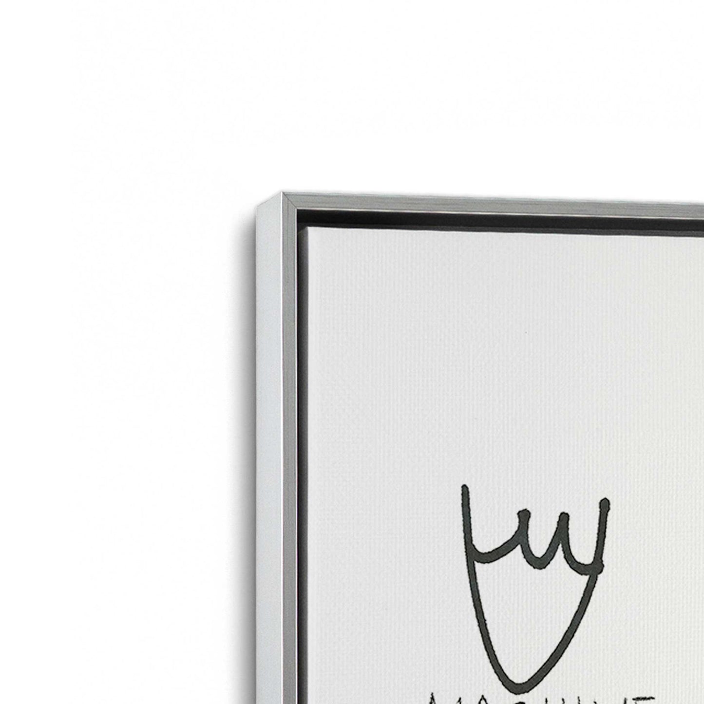 [Color:Polished Chrome], Picture of art in a Polished Chrome frame at an angle