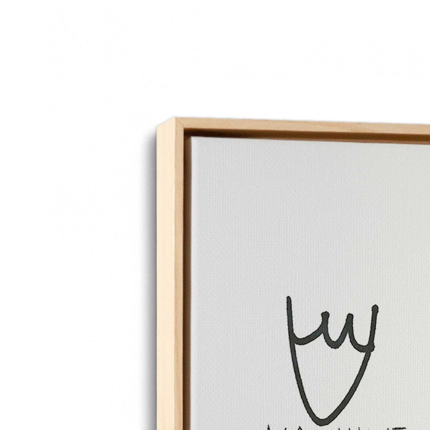 [Color:American Maple], Picture of art in a American Maple frame at an angle