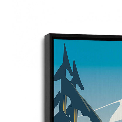 [Color:Satin Black], Picture of art in a Satin Black frame at an angle