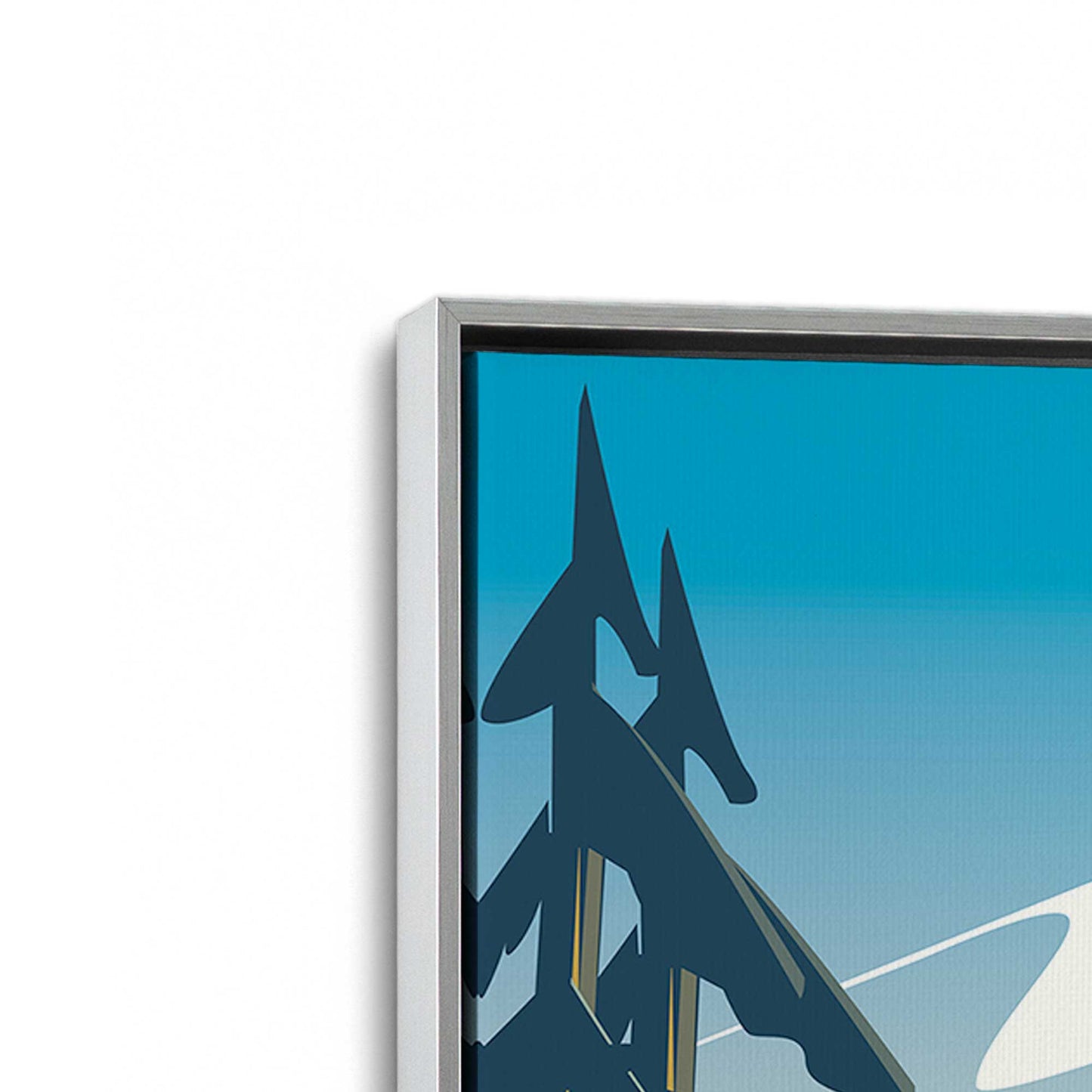 [Color:Polished Chrome], Picture of art in a Polished Chrome frame at an angle