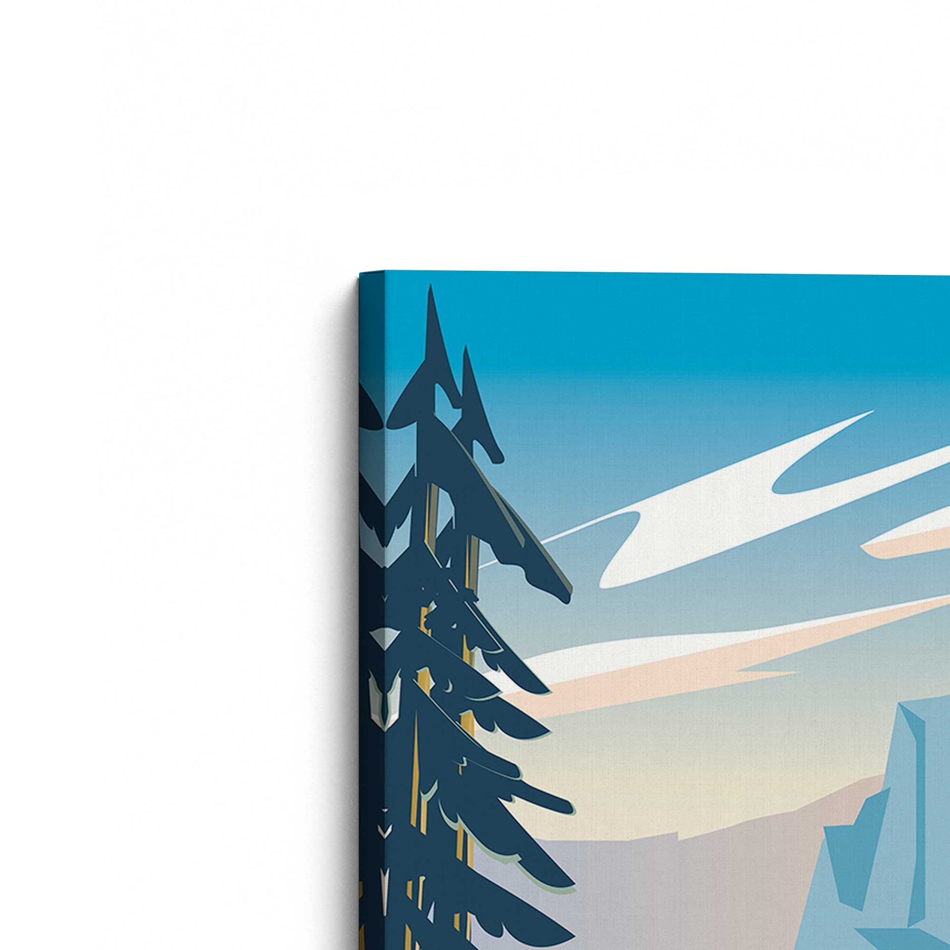 [Color:Stretched Canvas], Picture of the corner of the art
