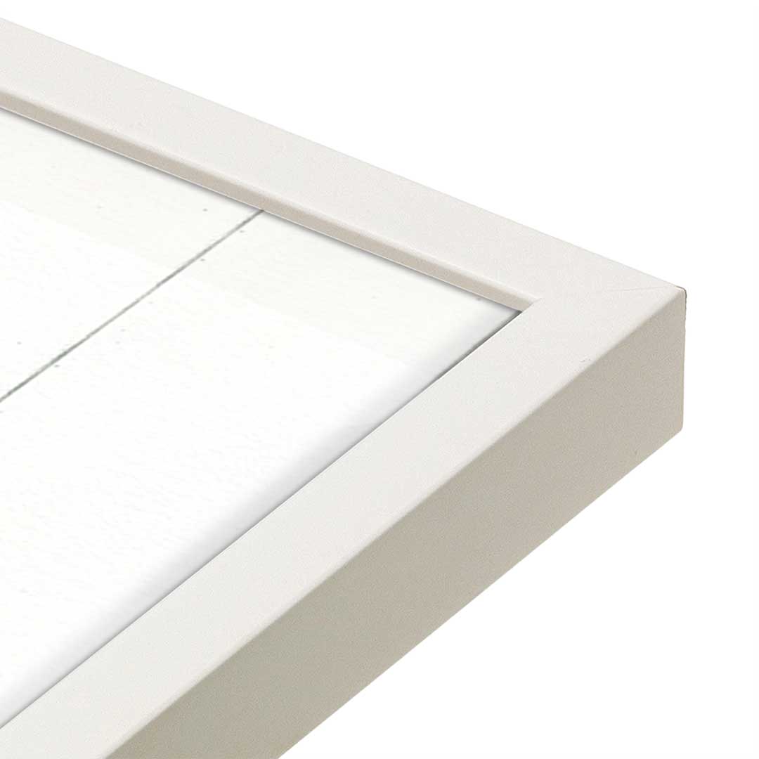 [Color:Opaque White], Picture of art in a Opaque White frame at an angle