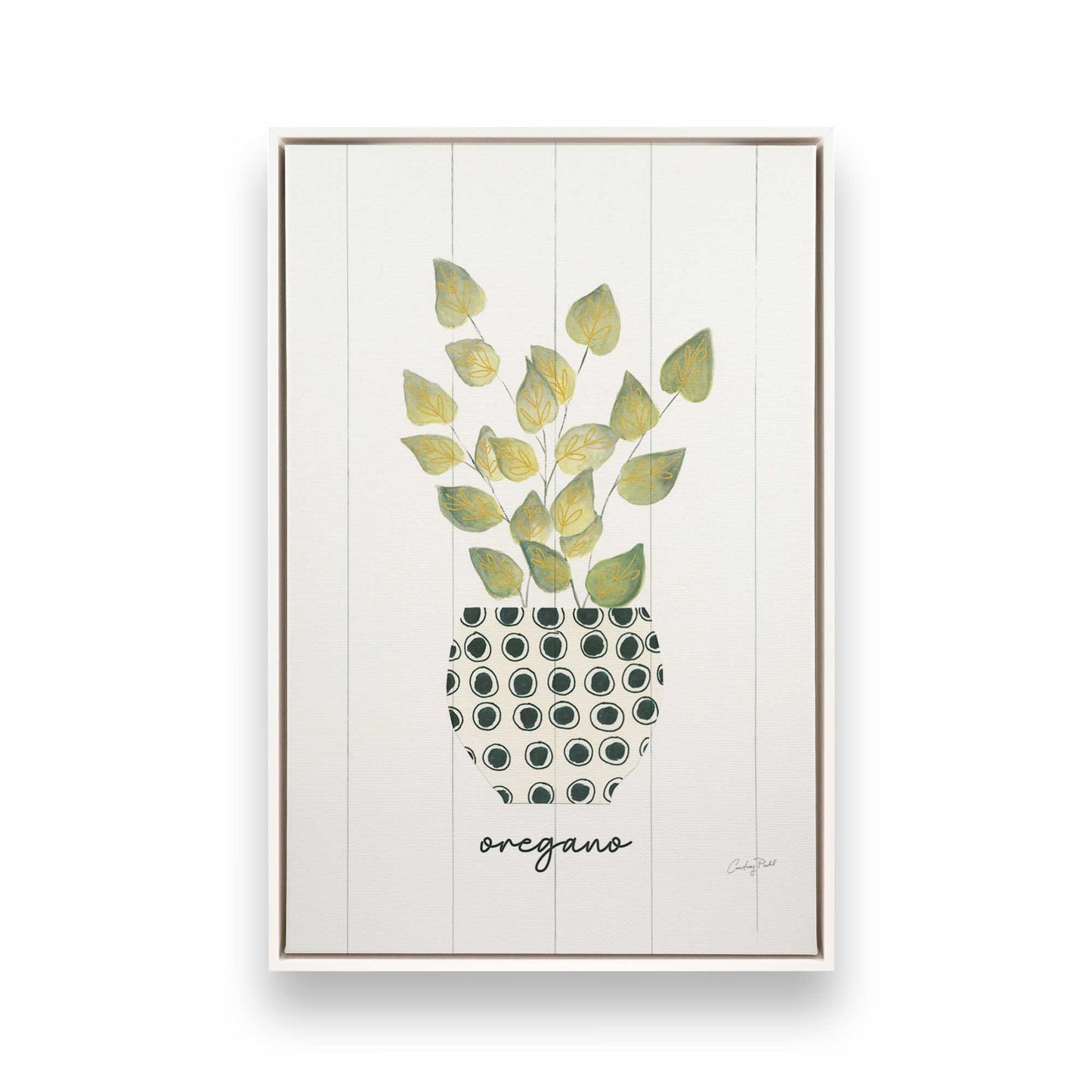 [Color:Opaque White], Picture of art in a White frame