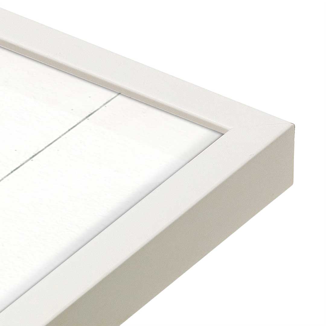 [Color:Opaque White], Picture of art in a Opaque White frame at an angle
