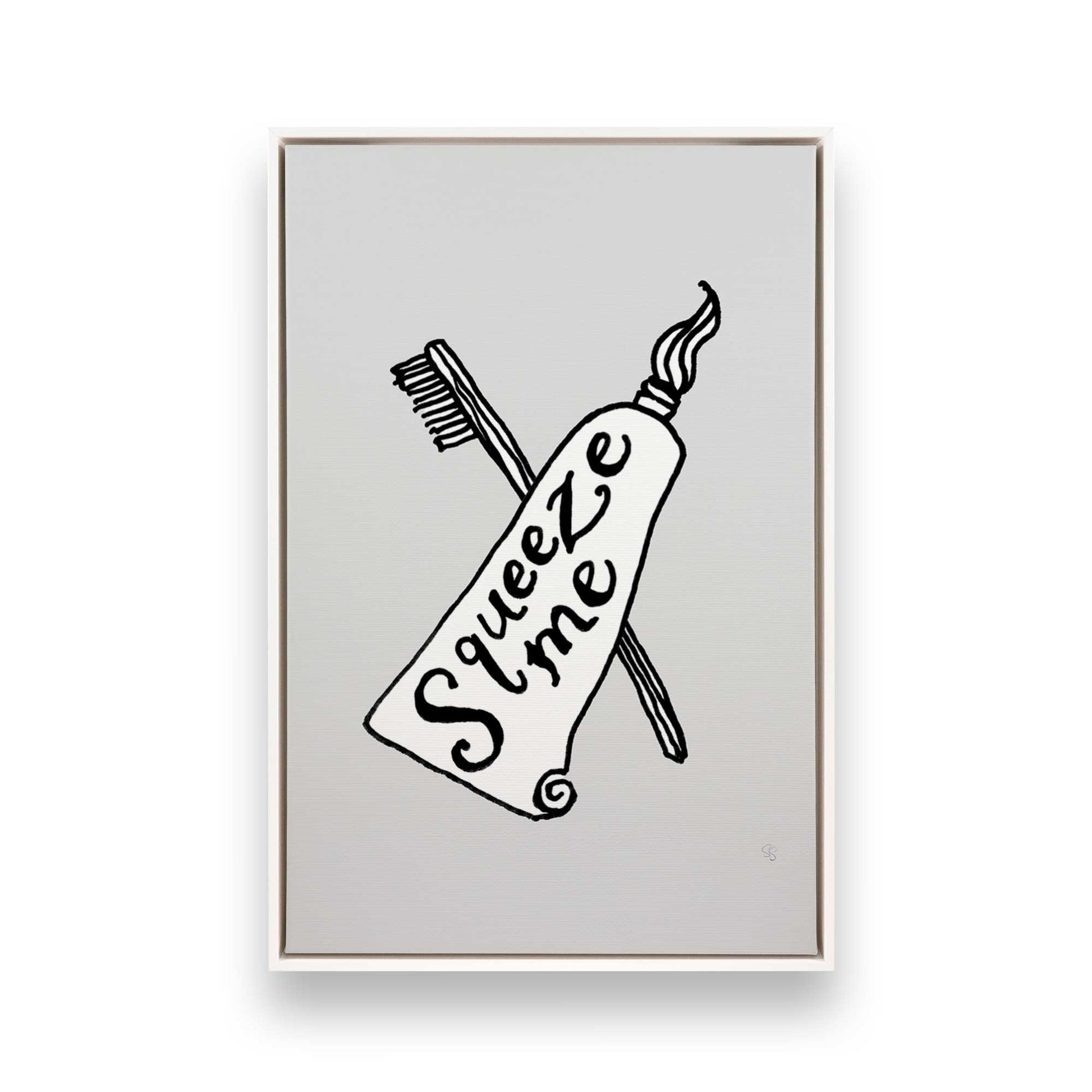 [Color:Opaque White], Picture of art in a White frame