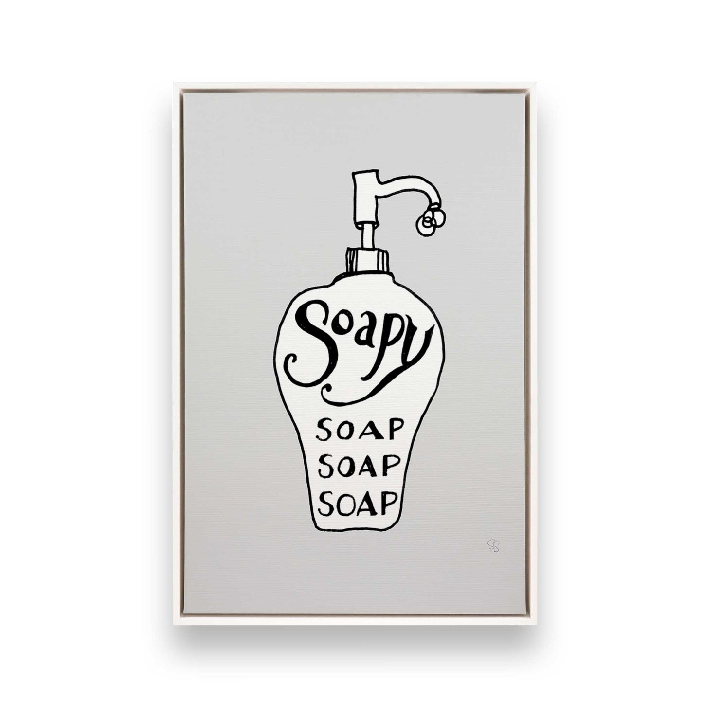 [Color:Opaque White], Picture of art in a White frame