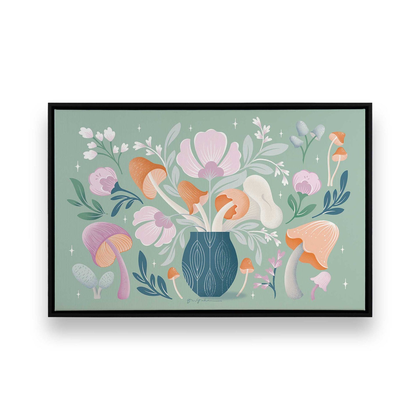 [Color:Satin Black], Picture of art in a Satin Black frame