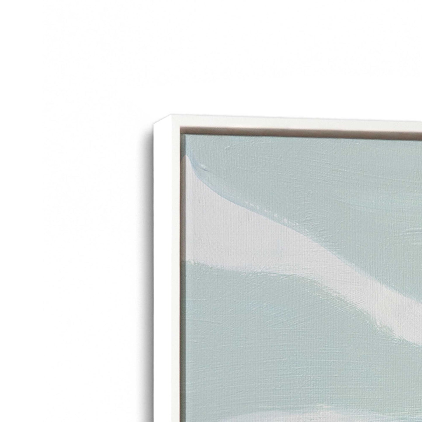 [Color:Opaque White], Picture of art in a White frame at an angle