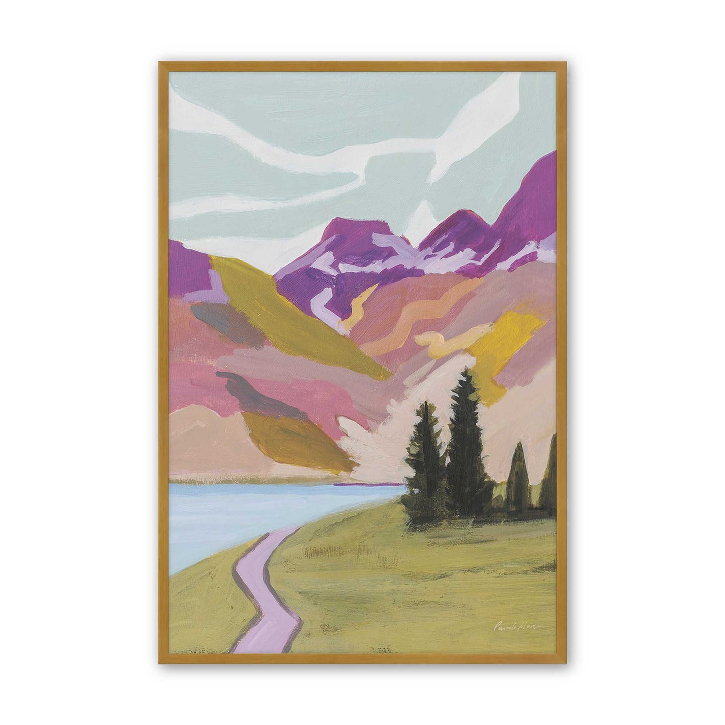 [Color:Polished Gold], Picture of art in a Polished Gold frame