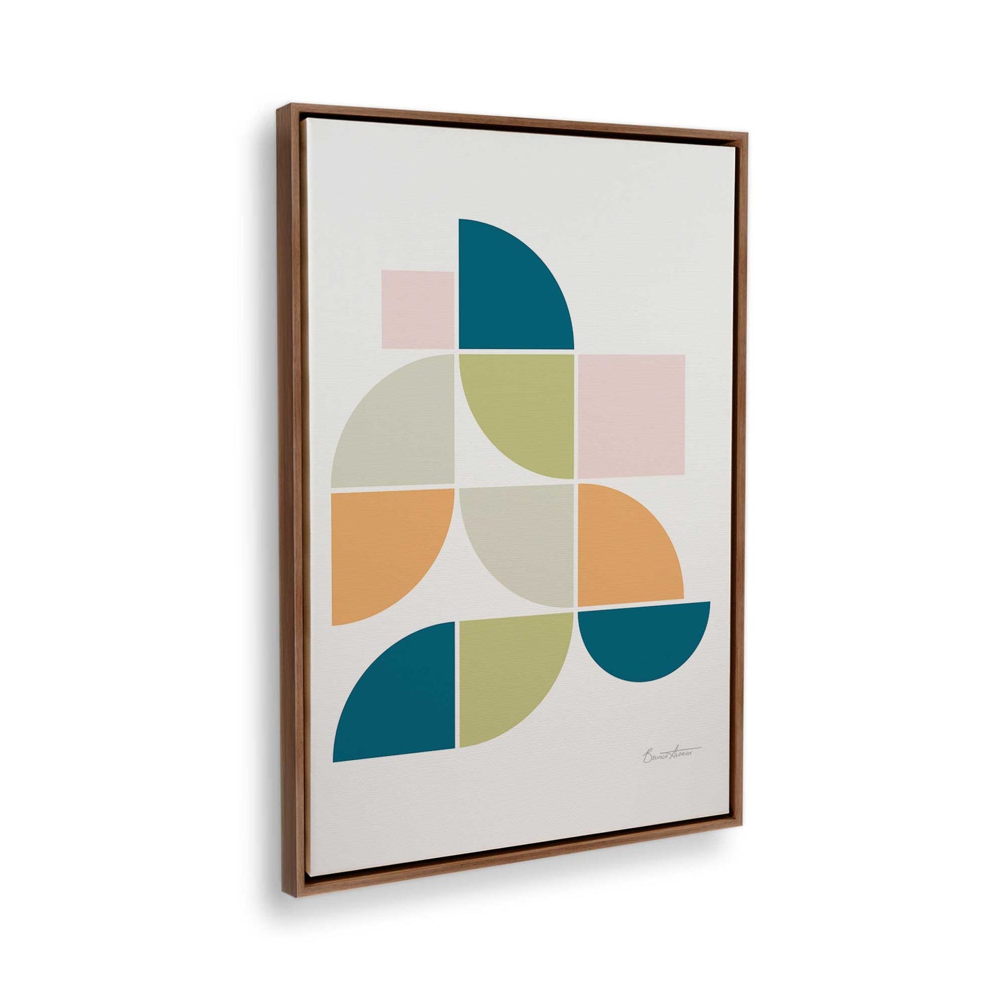 [Color:Walnut], Picture of the corner of the art