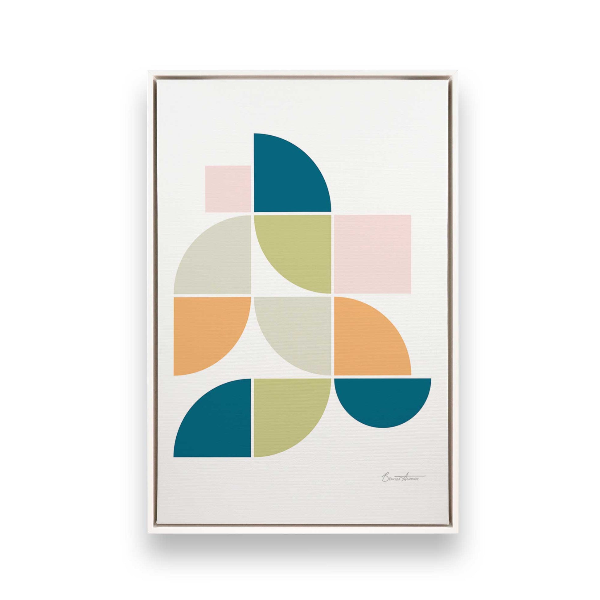 [Color:Opaque White], Picture of art in a White frame