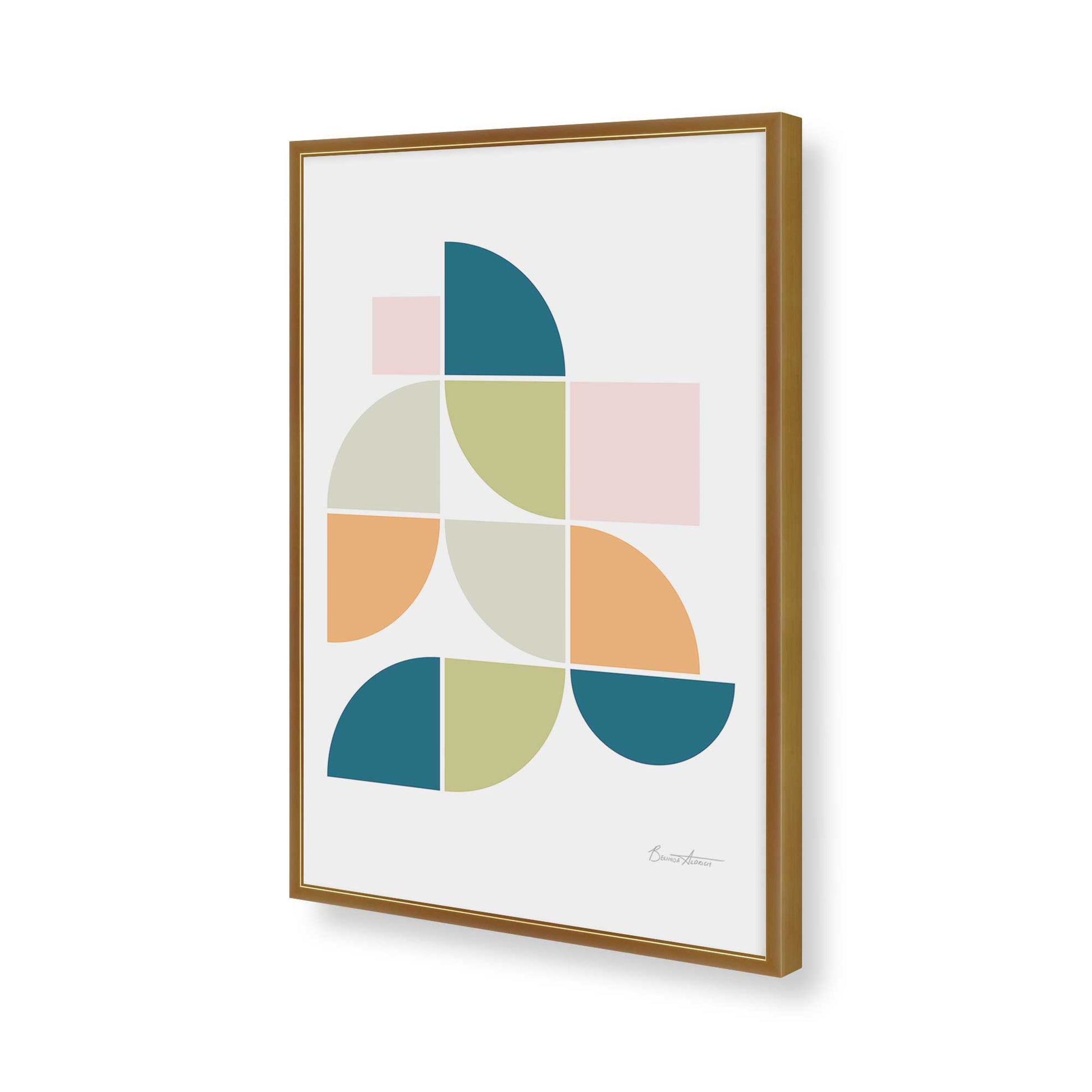 [Color:Polished Gold], Picture of art in a Polished Gold frame of the corner