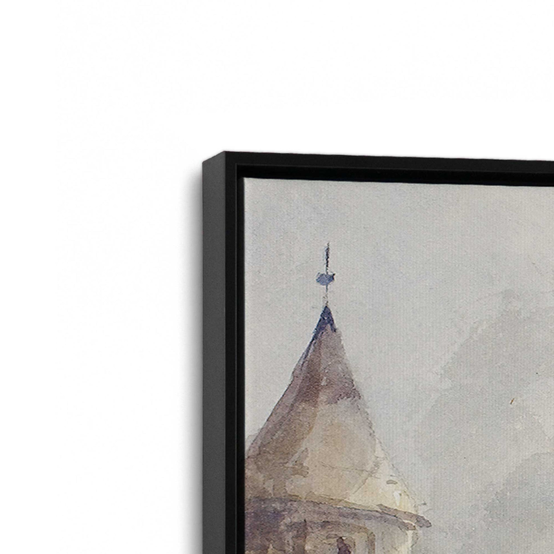 [Color:Satin Black], Picture of art in a Satin Black frame at an angle