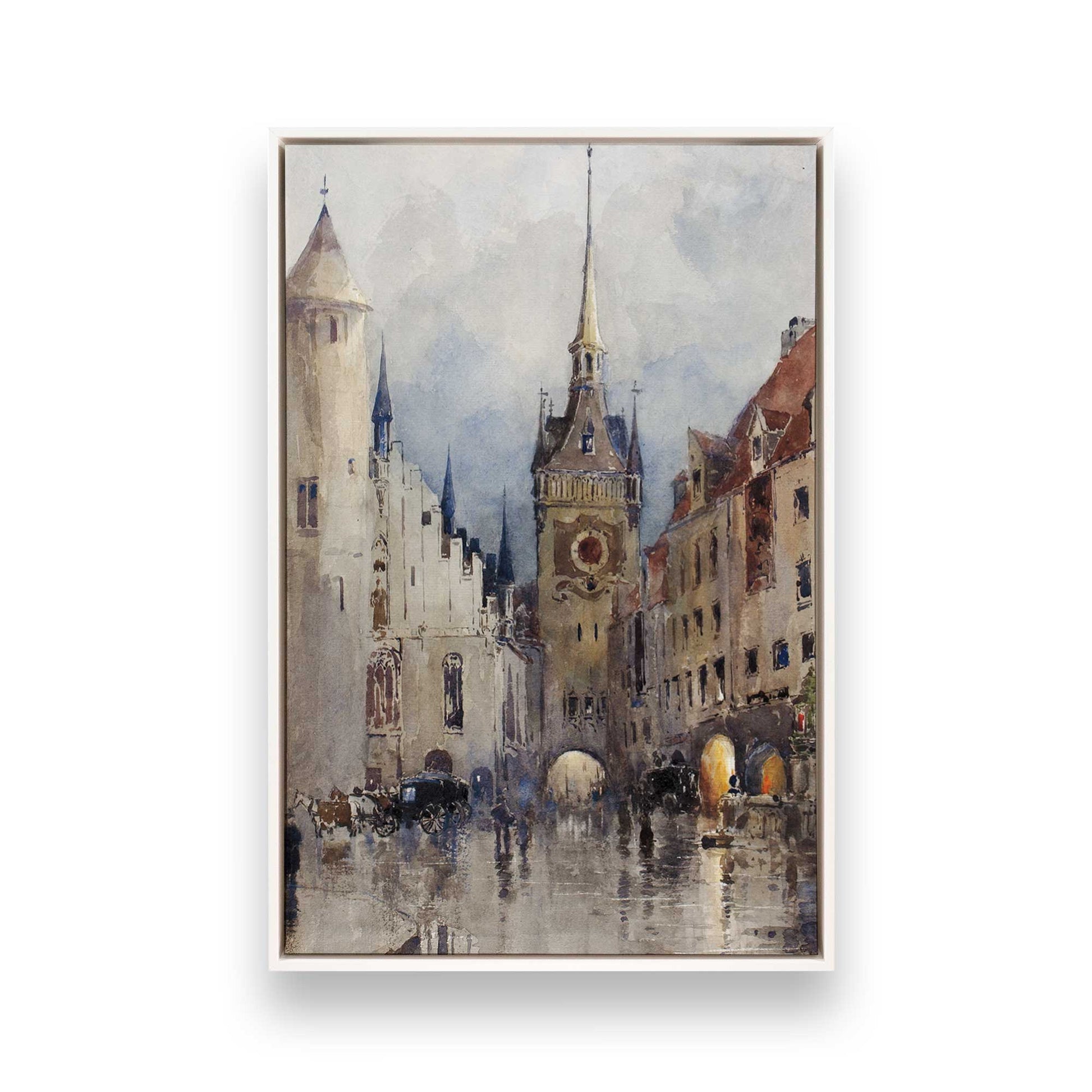 [Color:Opaque White], Picture of art in a White frame