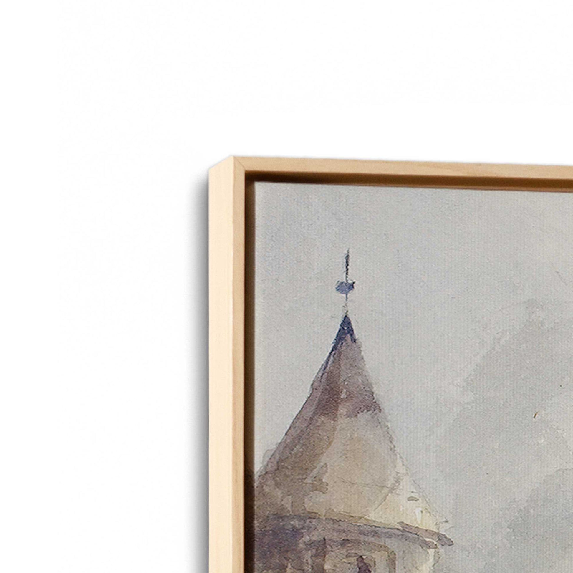 [Color:American Maple], Picture of art in a American Maple frame at an angle