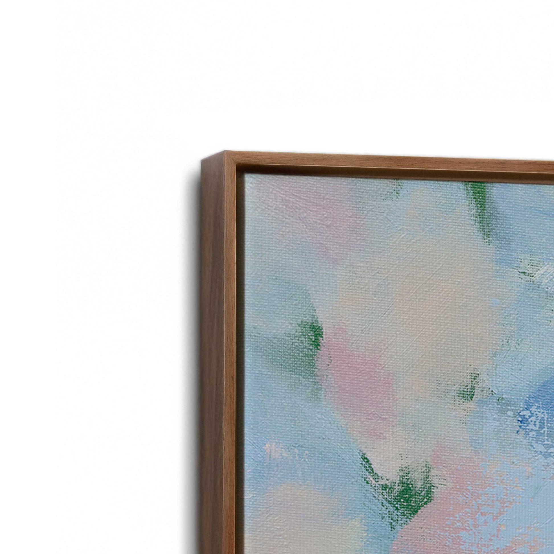 [Color:Walnut], Picture of art in a Walnut frame at an angle