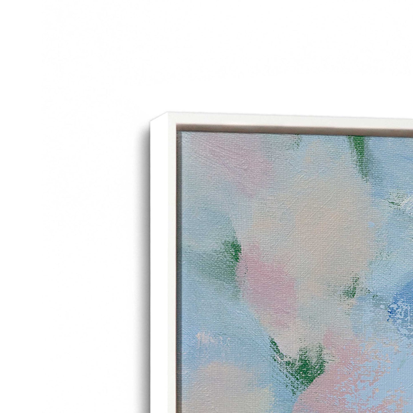 [Color:Opaque White], Picture of art in a White frame at an angle