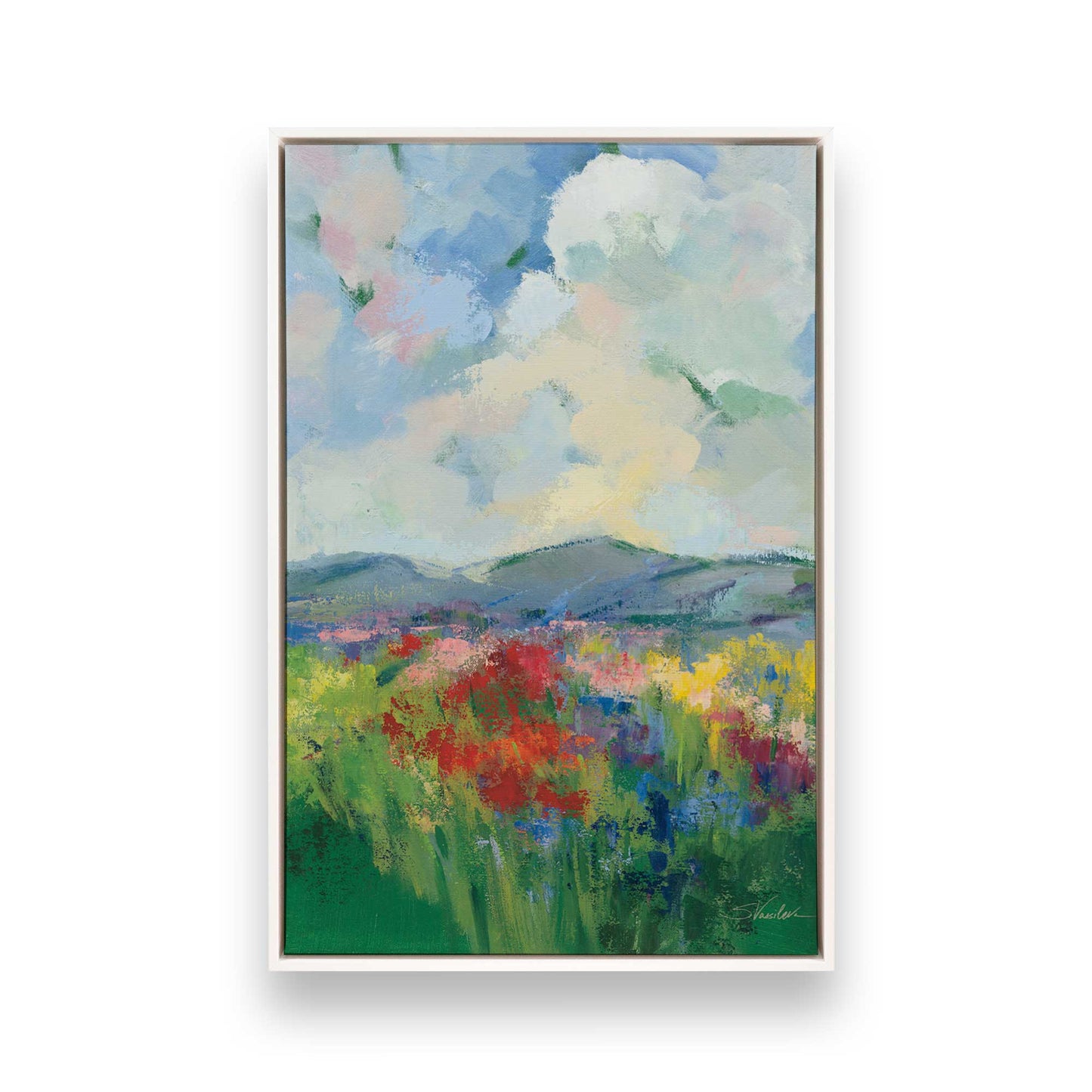[Color:Opaque White], Picture of art in a White frame
