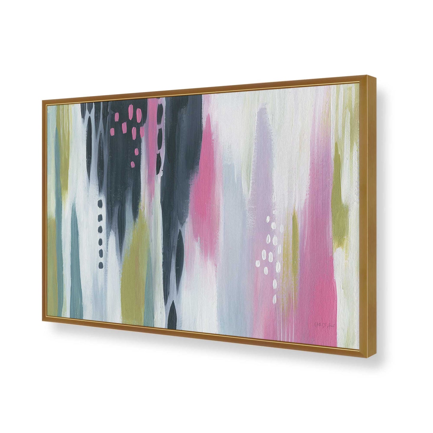 [Color:Polished Gold], Picture of art in a Polished Gold frame of the corner