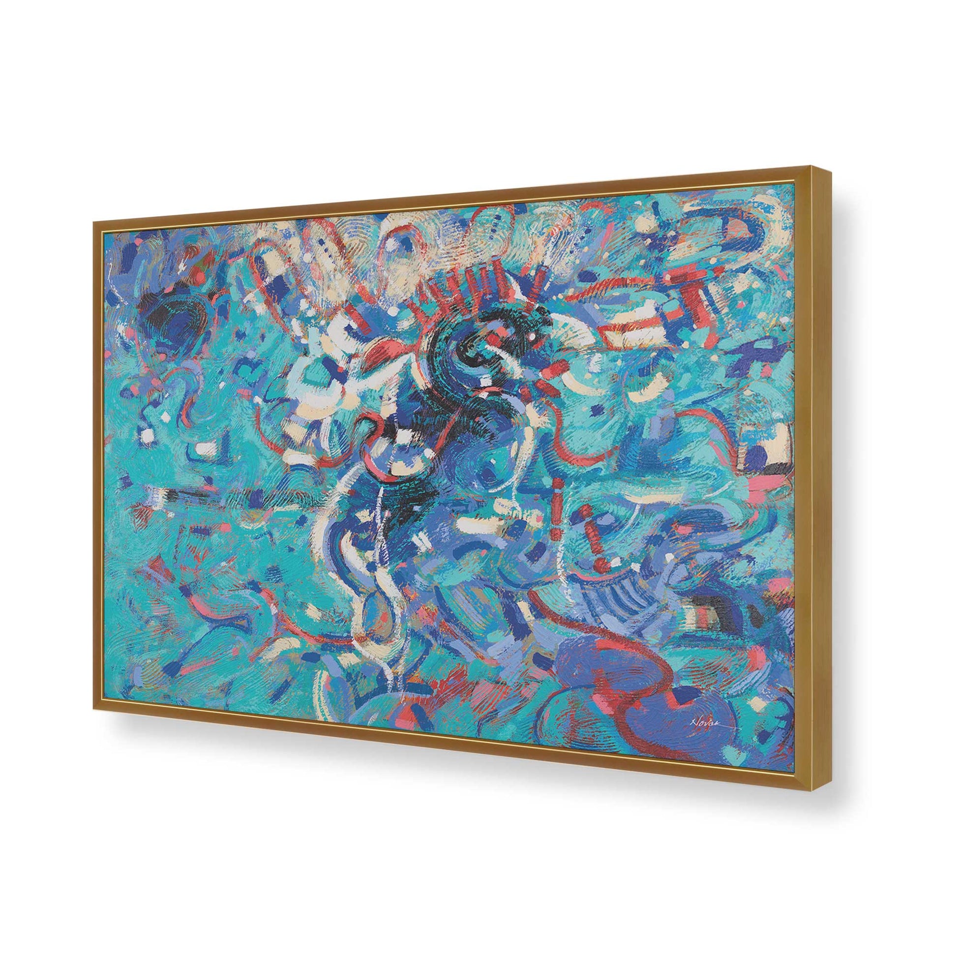 [Color:Polished Gold], Picture of art in a Polished Gold frame of the corner