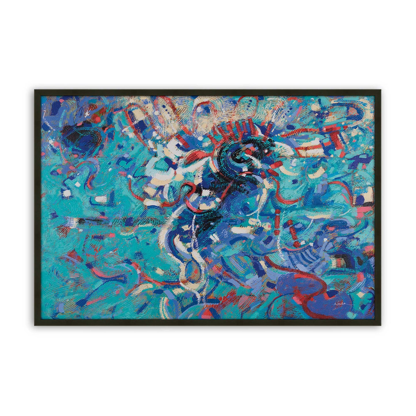 [Color:Satin Black], Picture of art in a Satin Black frame