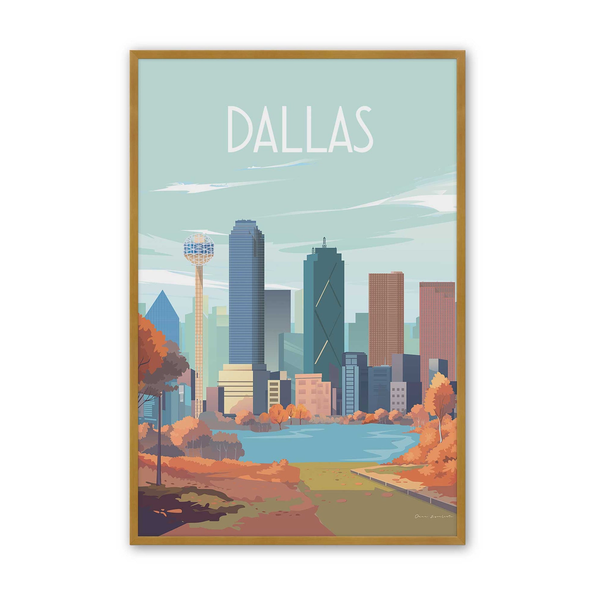 [Color:Polished Gold], Picture of art in a Polished Gold frame