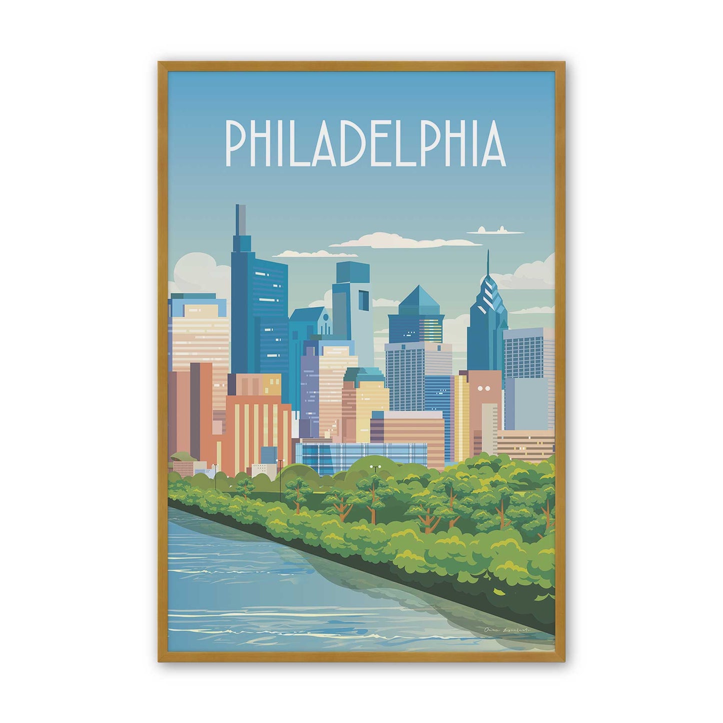 [Color:Polished Gold], Picture of art in a Polished Gold frame